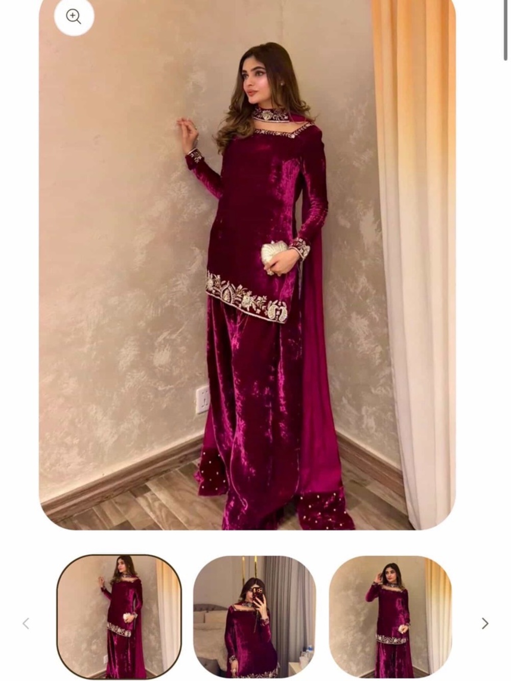 Beetroot Farshi Shalwar Set Mahaba Studio